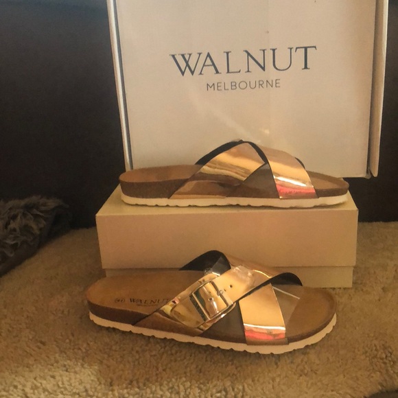 walnut melbourne Shoes - NWT - walnut Melbourne - gold scuff with buckle